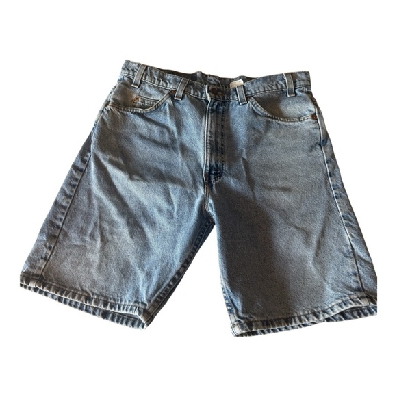 Levi’s 505 Light Wash Orange Tab 9” inseam Denim Vintage ‘97 Jean Shorts Jorts - Picture 1 of 13